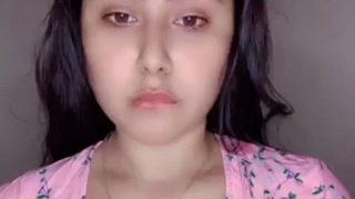 Indian model girl playing boobs nipple